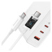 Baseus GaN5 Pro rychlonabíjecí adaptér 2x USB-C + USB-A 140W bílá