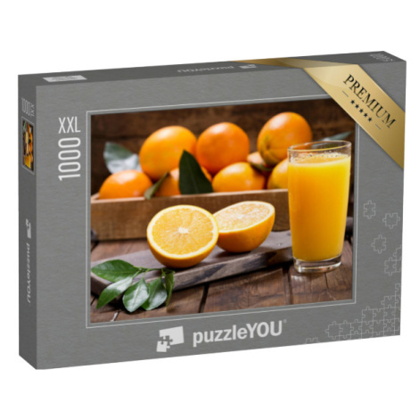 puzzle 1000 dílků XXL „Sklenice čerstvé pomerančové šťávy“
