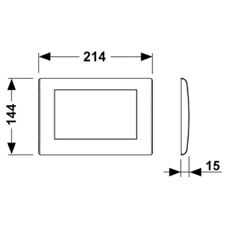 Ovládací tlačítko Tece Planus nerez chrom lesk 9240311