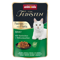 Výhodné balení animonda Vom Feinsten Adult 36 x 85 g - králičí + kuřecí filety