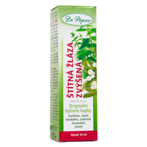 Dr. Popov Štítná žláza zvýšená bylinné kapky 50 ml Dr.Popov