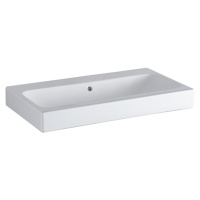 Geberit iCon - Umyvadlo 750x485 mm, bez otvoru pro baterii, s přepadem, bílá 124078000