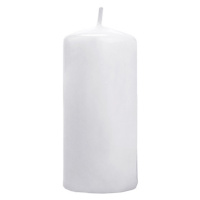 PartyDeco Oválná svíčka matná - bílá 1 ks