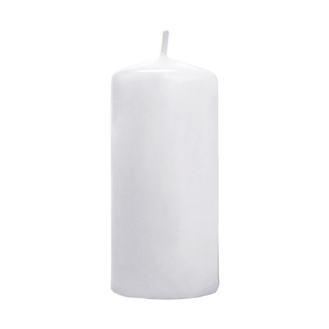 PartyDeco Oválná svíčka matná - bílá 1 ks