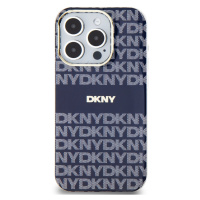 Zadní kryt DKNY PC/TPU Repeat Pattern Tonal Stripe Magsafe pro Apple iPhone 15 Pro Max, modrá