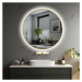 IREDA Koupelnové zrcadlo s LED osvětlením, zlatý rám, 70 cm