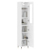 vidaXL Skříň highboard bílá s vysokým leskem 34,5x34x180 cm kompozit