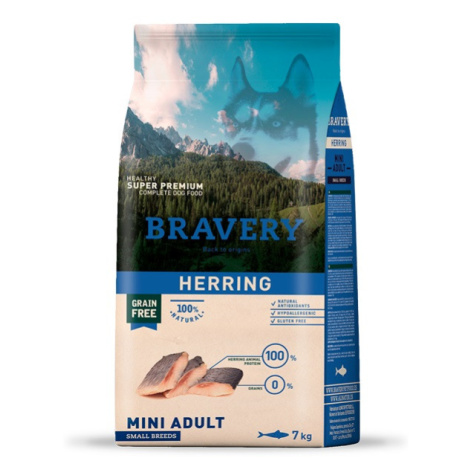 Bravery dog ADULT  MINI  herring  - 7kg