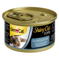 Výhodné balení GimCat ShinyCat Jelly 12 x 70 g - Tuňák & krevety