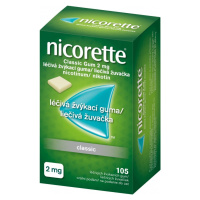 Nicorette Classic Gum 2mg léčivé žvýkací gumy 105ks