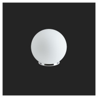OSMONT 50536 BIANCA 2 stolní skleněná lampa chrom / bílá IP40 40W E27
