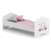 ArtAdrk Dětská postel CASIMO | 80 x 160 cm Provedení: Kočička v autě