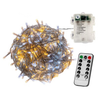 VOLTRONIC® 67403 Vánoční LED osvětlení -5 m,50 LED,teple/studeně bílé,baterie