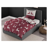Bierbaum povlečení flanelové 3923 Deer Red 135x200/80x80 cm