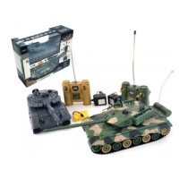 Tank RC 2ks 33cm+dobíjecí pack tanková bitva se zvukem se světlem