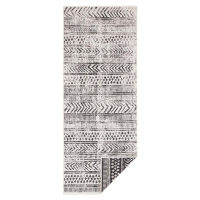 Černo-krémový venkovní koberec NORTHRUGS Biri, 80 x 350 cm