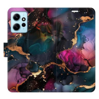 iSaprio Flip pouzdro Dark Marble pro Xiaomi Redmi Note 12 5G