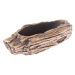 Betonový obal na květináč Brown bark, 20 x 6 x 10,5 cm