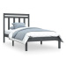 Rám postele šedý masivní dřevo 90 × 200 cm, 3105237