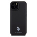 U.S. Polo PU Leather Mesh Pattern Double Horse kryt pro iPhone 15 černý