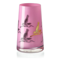 Crystalex růžová minivázička Herons 12 cm 1KS