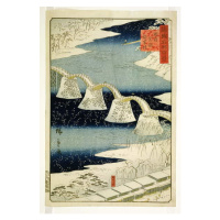 Hiroshige II (1826-69) Hiroshige II (1826-69) - Obrazová reprodukce Kintai bridge in the snow,, 