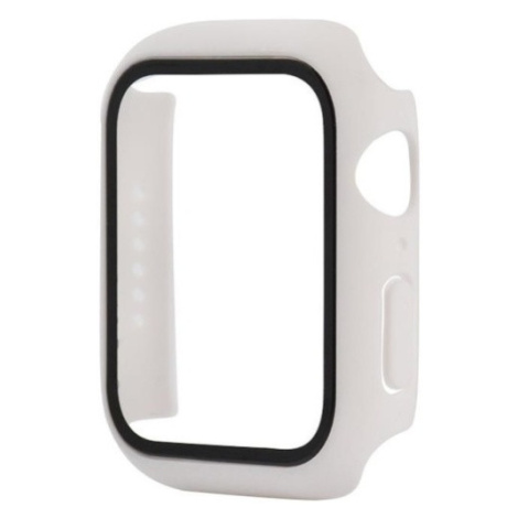 Ochranný polykarbonátový kryt COTEetCI s ochranou displeje pro Apple Watch 45 mm, bílá
