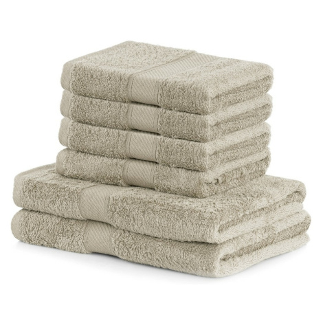 DecoKing Sada ručníků a osušek Bamby béžová, 4 ks 50 x 100 cm, 2 ks 70 x 140 cm