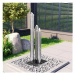 Zahradní fontána stříbrná 48 x 34 x 123 cm nerezová ocel