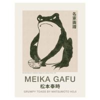 Obrazová reprodukce Grumpy Toad (Frog Print 3 / Japandi) - Matsumoto Hoji, (30 x 40 cm)