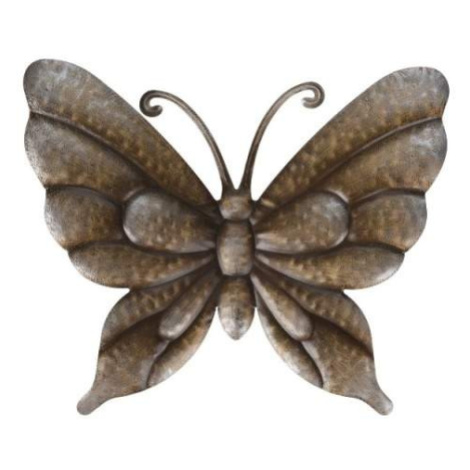Dekorace na zeď motýl kov hnědá 39cm Koopman