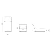 Prostoria designové sedačky Absent Sofa Seat L + Backrest High