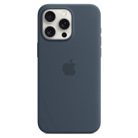 Apple silikonový kryt s MagSafe na iPhone 15 Pro Max bouřkově modrý
