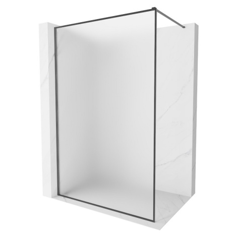 MEXEN/S Kioto-XF Sprchová zástěna WALK-IN s rámem 70 x 202, dekor 10 mm, grafit kartáčovaná 800-