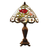 Clayre&Eef Flora - klasická stolní lampa v Tiffany stylu