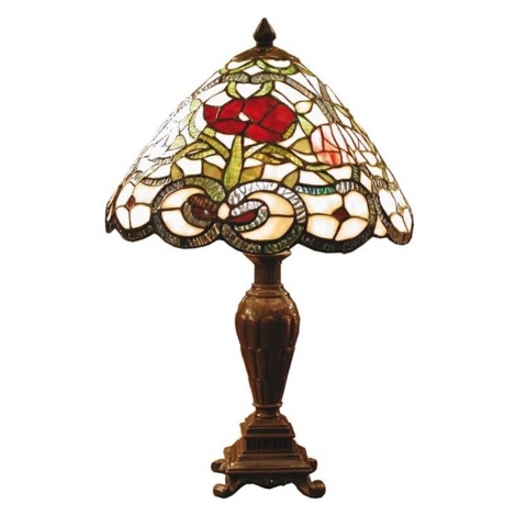 Clayre&Eef Flora - klasická stolní lampa v Tiffany stylu Clayre & Eef