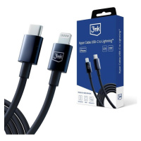 3mk Hyper Cable USB-C/Lightning datový kabel, 20W, 1,2m černý