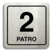 Accept Piktogram "2 patro" (80 × 80 mm) (stříbrná tabulka - černý tisk)