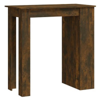 Barový stůl s úložným regálem kouřový dub 102 × 50 × 103,5 cm, 812966
