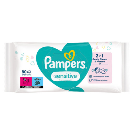 Pampers Sensitive Baby Dětské Čisticí Ubrousky 1 balení = 80 Čisticích Ubrousků