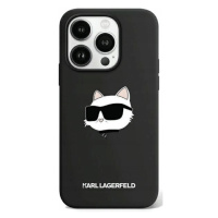 Pouzdro Karl Lagerfeld pro iPhone 15 Pro 6.1 černé Choupette Head MagSafe