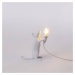 SELETTI LED deko stolní lampa Mouse Lamp USB stojící bílá