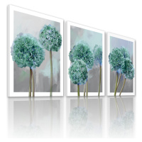 Obraz na plátně GARLIC FLOWER B set 3 kusy různé rozměry Ludesign ludesign obrazy: 3x 40x60 cm