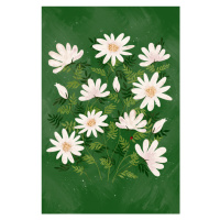 Ilustrace Ladybug flowers green, EMELIEmaria, 26.7 × 40 cm