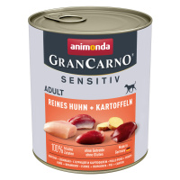 Animonda GranCarno Adult Sensitive 24 × 800 g - výhodné balení - čisté kuřecí & brambory