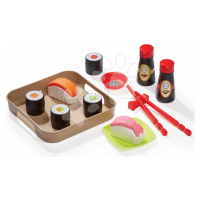 Potraviny na tácku Sushi 100% Chef Écoiffier s hůlkami a přísadami 13 dílů od 18 měsíců