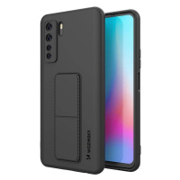 Wozinsky Flexibilní silikonové pouzdro se stojánkem na Huawei P40 Lite 5G black