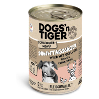 Dogs'n Tiger gurmánské menu pro psy 6 ks (6 x 400 g) - zvěřina s drůbežím s hruškami, prosem a k