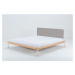 Dvoulůžková postel z dubového dřeva Gazzda Fina, 160 x 200 cm