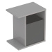 Geberit iCon xs - Postranní prvek s úložnou přihrádkou, 370x400x245 mm, platinová lesklá 8401390